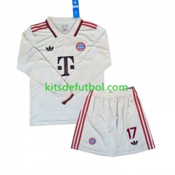 Equipación completa Niño Bayern de Múnich Olise 17 Camiseta alternativa 2024-2025 Manga Larga