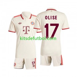 Equipación completa Niño Bayern de Múnich Olise 17 Camiseta alternativa 2024-2025 Manga Corta
