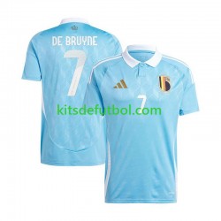 Bélgica De Bruyne 7 Euro 2024 Hombre Camiseta de visitante Manga Corta