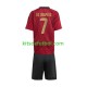Equipación completa Niño Bélgica De Bruyne 7 Euro 2024 Camiseta de local Manga Corta