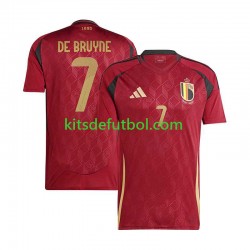 Bélgica De Bruyne 7 Euro 2024 Hombre Camiseta de local Manga Corta