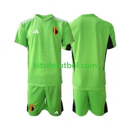 Equipación completa Niño Bélgica Portero 2021-2022 Camiseta de local Manga Corta