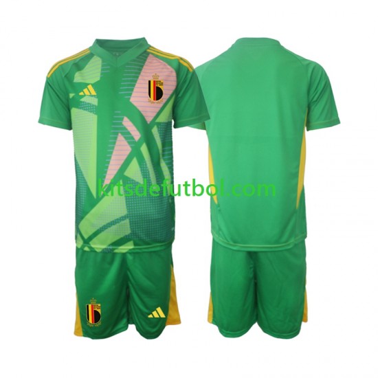 Equipación completa Niño Bélgica Portero Euro 2024 Camiseta alternativa Manga Corta