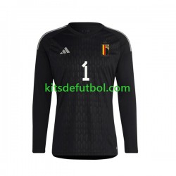 Bélgica Portero Courtois 1 2022 Hombre Camiseta de visitante Manga Larga