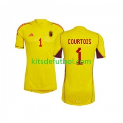 Bélgica Portero Courtois 1 World Cup 2022 Hombre Camiseta de visitante Manga Corta