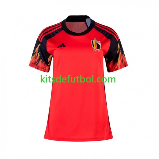 Bélgica World Cup 2022 Mujer Camiseta de local Manga Corta