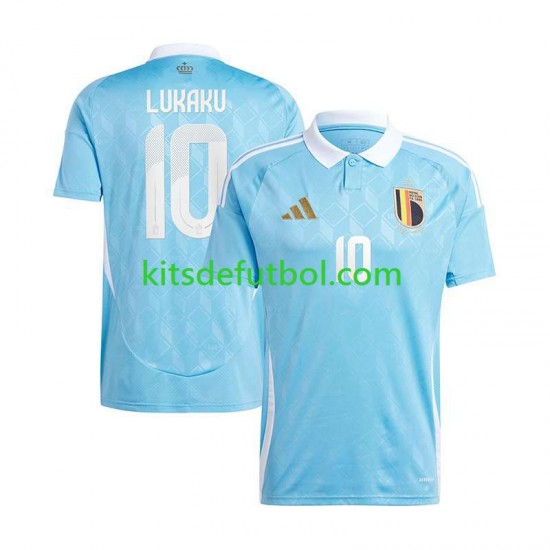 Bélgica Romelu Lukaku 10 Euro 2024 Hombre Camiseta de visitante Manga Corta