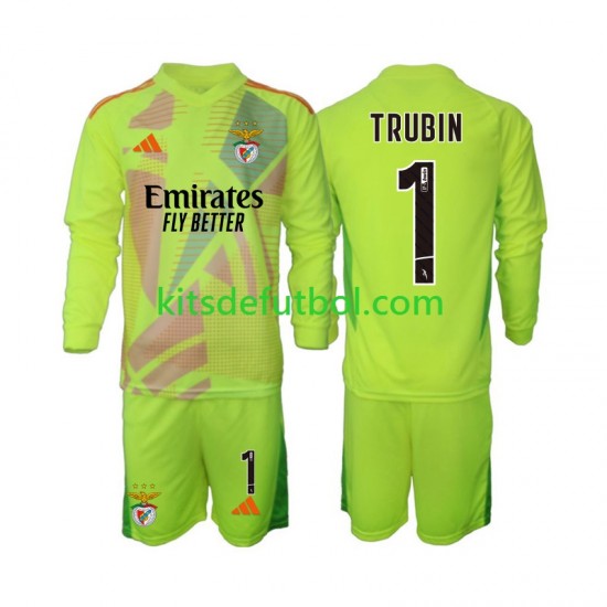 Equipación completa Niño Benfica Portero Anatolij Trubin 1 Camiseta de local 2024-2025 Manga Larga