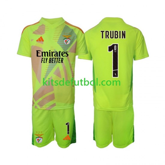 Equipación completa Niño Benfica Portero Anatolij Trubin 1 Camiseta de local 2024-2025 Manga Corta
