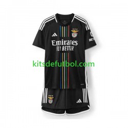Equipación completa Niño Benfica Camiseta de visitante 2023-2024 Manga Corta