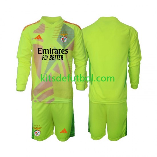 Equipación completa Niño Benfica Portero Camiseta de local 2024-2025 Manga Larga
