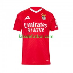 Benfica Hombre Camiseta Rojo de local 2024-2025 Manga Corta