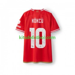 Benfica Orkun Kokcu 10 Hombre Camiseta de local 2023-2024 Manga Corta