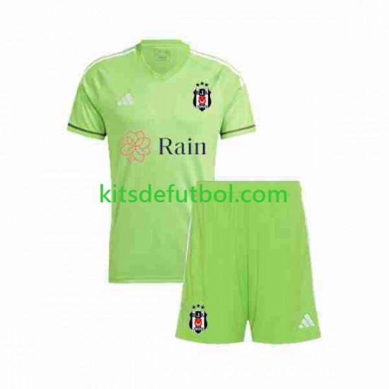 Equipación completa Niño Besiktas Portero Camiseta de visitante 2023-2024 Manga Corta