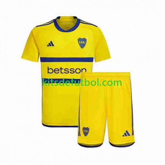 Equipación completa Niño Boca Juniors Camiseta de visitante 2023-2024 Manga Corta