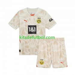 Equipación completa Niño Borussia Dortmund Portero Camiseta de visitante 2024-2025 Manga Corta