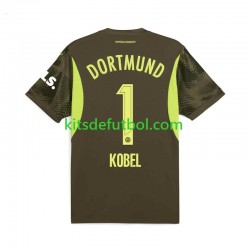 Borussia Dortmund Portero Gregor Kobel 1 Hombre Camiseta de visitante 2024-2025 Manga Corta