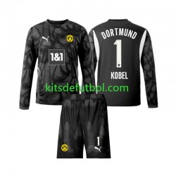 Equipación completa Niño Borussia Dortmund Portero Gregor Kobel 1 Camiseta Cuarta 2024-2025 Manga Larga