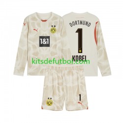 Equipación completa Niño Borussia Dortmund Portero Gregor Kobel 1 Camiseta de local 2024-2025 Manga Larga