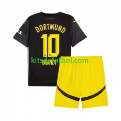 Equipación completa Niño Borussia Dortmund Julian Brandt 10 Camiseta de visitante 2024-2025 Manga Corta