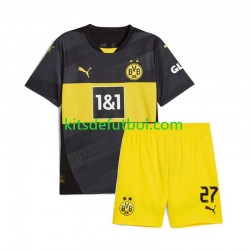 Equipación completa Niño Borussia Dortmund Karim Adeyemi 27 Camiseta de visitante 2024-2025 Manga Corta