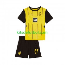 Equipación completa Niño Borussia Dortmund Karim Adeyemi 27 Camiseta de local 2024-2025 Manga Corta