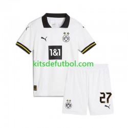 Equipación completa Niño Borussia Dortmund Karim Adeyemi 27 Camiseta alternativa 2024-2025 Manga Corta