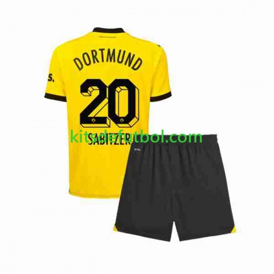 Equipación completa Niño Borussia Dortmund Marcel Sabitzer 20 Camiseta de local 2023-2024 Manga Corta