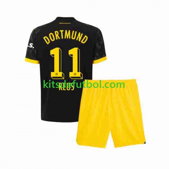 Equipación completa Niño Borussia Dortmund Marco Reus 11 Camiseta de visitante 2023-2024 Manga Corta