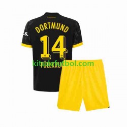 Equipación completa Niño Borussia Dortmund Niclas Fullkrug 14 Camiseta de visitante 2023-2024 Manga Corta