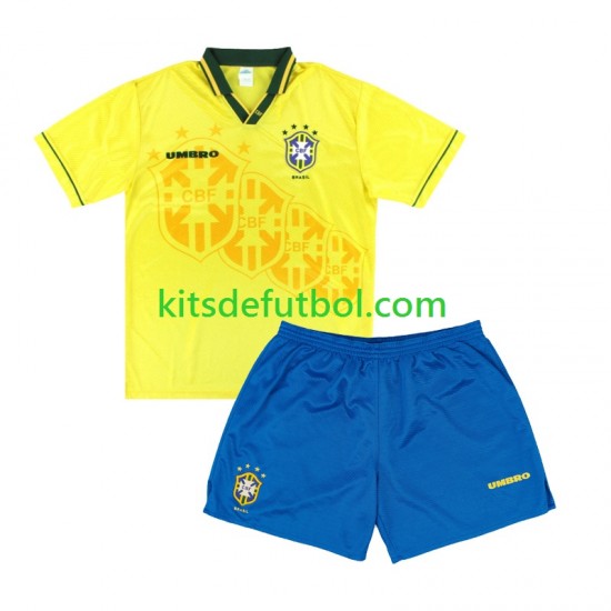 Equipación completa Niño Brasil Retro 1994 Camiseta de local Manga Corta
