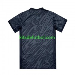 Brasil Portero Copa America 2024 Hombre Camiseta Negro de visitante Manga Corta