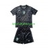 Equipación completa Niño Brasil Portero Copa America 2024 Camiseta Negro de visitante Manga Corta