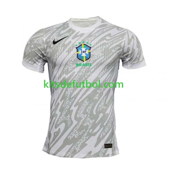 Brasil Portero Copa America 2024 Hombre Camiseta de local Manga Corta