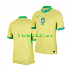 Brasil Copa America 2024 Hombre Camiseta de local Manga Corta