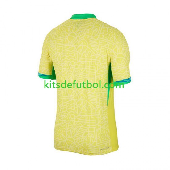 Brasil Copa America 2024 Hombre Camiseta de local Manga Corta