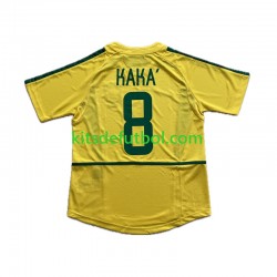 Brasil KAKA 8 Retro 2002 Hombre Camiseta de local Manga Corta