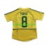 Brasil KAKA 8 Retro 2002 Hombre Camiseta de local Manga Corta