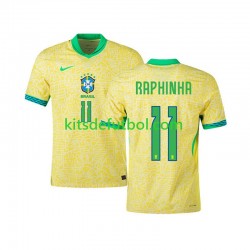 Brasil RAPHINHA 11 2024 Hombre Camiseta de local Manga Corta
