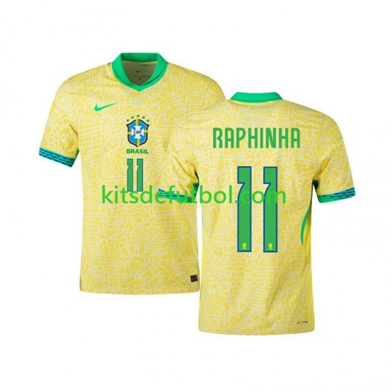 Brasil RAPHINHA 11 2024 Hombre Camiseta de local Manga Corta