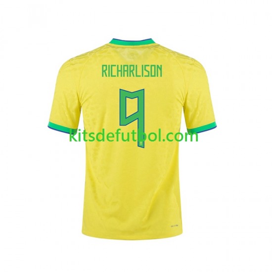 Brasil RICHARLISON 9 2022 Hombre Camiseta de local Manga Corta