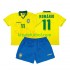 Equipación completa Niño Brasil Romario 11 Retro 1994 Camiseta de local Manga Corta