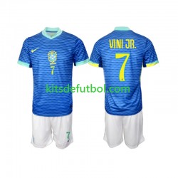 Equipación completa Niño Brasil VINI JR 7 2024 Camiseta de visitante Manga Corta