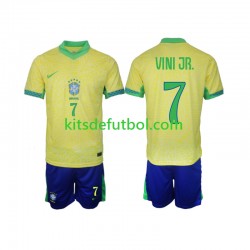 Equipación completa Niño Brasil VINI JR 7 2024 Camiseta de local Manga Corta