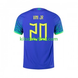 Brasil Vinicius Junior 20 World Cup 2022 Hombre Camiseta de visitante Manga Corta