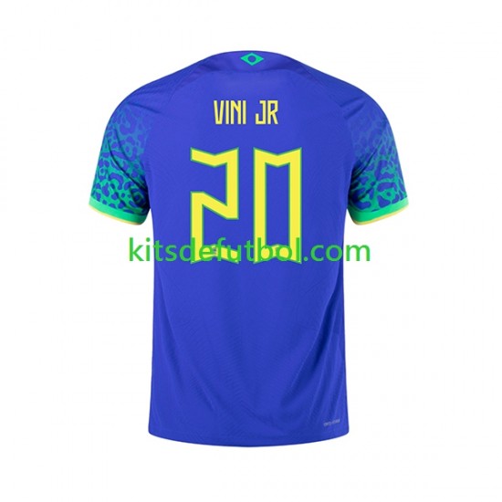 Brasil Vinicius Junior 20 World Cup 2022 Hombre Camiseta de visitante Manga Corta