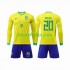 Equipación completa Niño Brasil Vinicius Junior 20 World Cup 2022 Camiseta de local Manga Larga