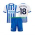 Equipación completa Niño Brighton Hove Albion WELBECK 18 Camiseta de local 2024-2025 Manga Corta