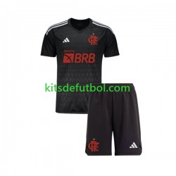 Equipación completa Niño CR Flamengo Portero Camiseta de visitante 2023-2024 Manga Corta