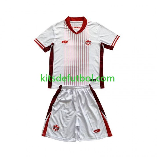 Equipación completa Niño Canadá 2024 Camiseta de visitante Manga Corta